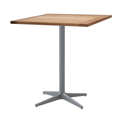 Cane-line Drop kahvipöytä tiikki 72x72 cm Vaaleanharmaa jalusta | Alk. 680,09 €