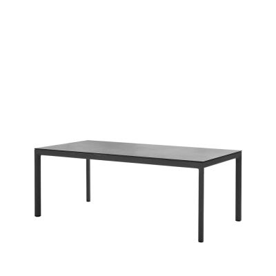 Cane-line Drop ruokapöytä Fossil musta-lavaharmaa alumiiniteline 100x200cm | Alk. 3 300,09 €