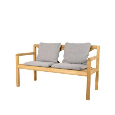 Cane-line Grace 2-istuttava penkki Vaaleanharmaa, tiikki