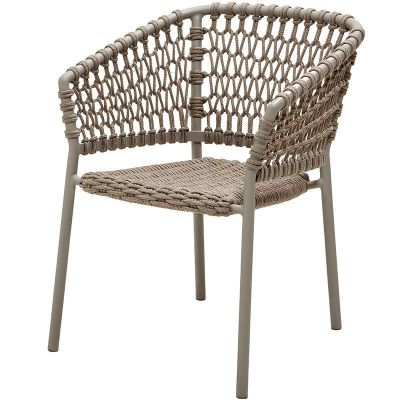 Cane-Line, Ocean käsinojallinen pinottava tuoli Taupe | Alk. 345,00 €