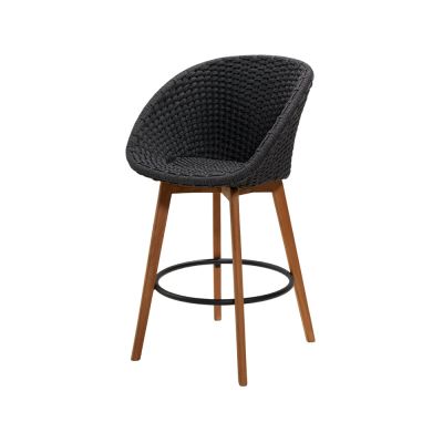 Cane-line Peacock baarijakkara Tummanharmaa, tiikkipuujalat | Alk. 445,00 €