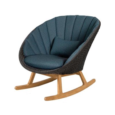 Cane-line Peacock keinutuoli Focus tummansininen-teak | Alk. 2 369,69 €