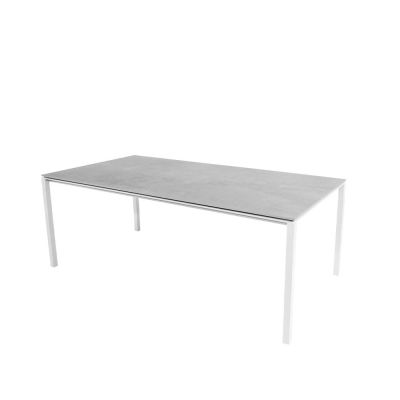 Cane-line Pure ruokapöytä Fossil grey-valkoinen 200x100 cm | Alk. 2 818,00 €