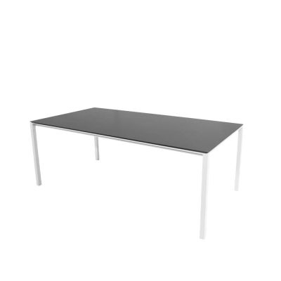 Cane-line Pure ruokapöytä Nero-valkoinen 200x100 cm | Alk. 2 765,00 €