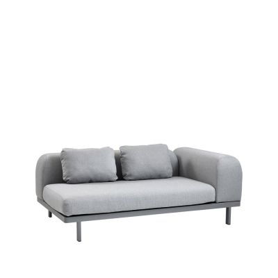 Cane-line Space moduulisohva 2-istuttava light grey Oikea-harmaa alumiiniteline | Alk. 4 154,90 €