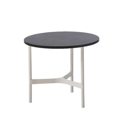 Cane-line Twist sohvapöytä, pieni Ø45 cm Dark grey-white | Alk. 420,09 €