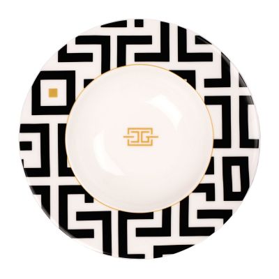 Carolina Gynning DECO syvä lautanen Ø 24,5 cm Valkoinen-musta | Alk. 28,00 €