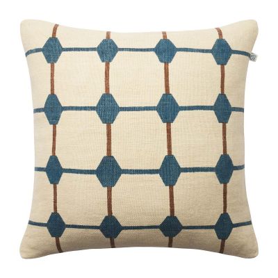 Chhatwal & Jonsson Rakhi tyynynpäällinen 50 x 50 cm Palace blue-taupe | Alk. 78,50 €