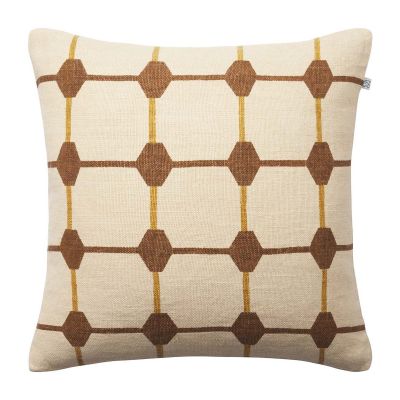 Chhatwal & Jonsson Rakhi tyynynpäällinen 50 x 50 cm Taupe-spicy yellow | Alk. 78,50 €