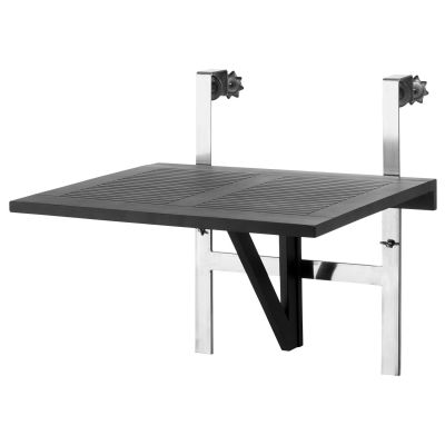 Cinas, Balkongbord 51x65 cm Parvekepöytä musta | Alk. 356,00 €