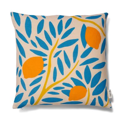 Classic Collection Sunny citrus tyynynpäällinen 50x50 cm Sininen | Alk. 16,00 €
