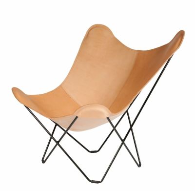Cuero Design lepakkotuoli Pampa Mariposa Crude Nature, musta jalka | Alk. 1 050,00 €