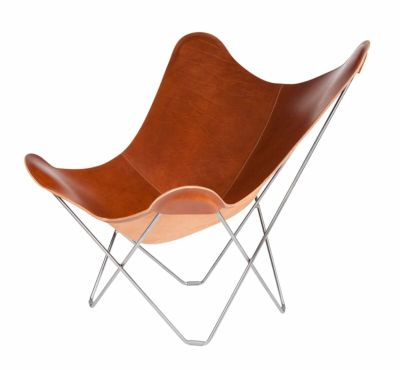 Cuero Design lepakkotuoli Pampa Mariposa Montana, mattakromi jalka | Alk. 1 140,00 €