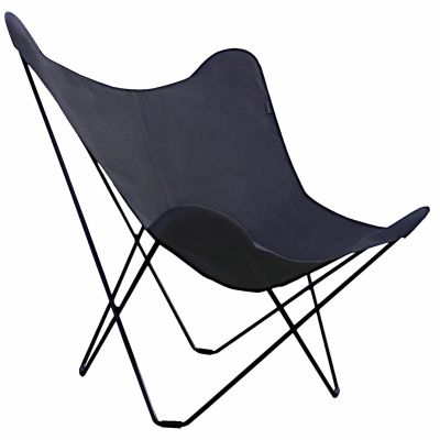 Cuero Sunshine Mariposa lepakkotuoli Sunbrella-kangas tummanharmaa 5082 musta ja | Alk. 600,00 €