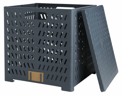 Day säilytyslaatikko kannella 30x28x30 cm tummanharmaa