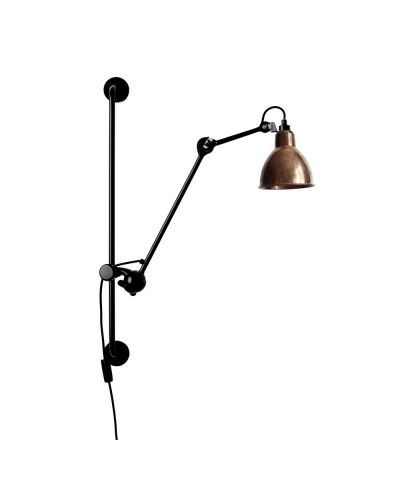 DCW - 210 Seinävalaisin Musta/Raaka Kupari/Valkoinen Lampe Gras | Alk. 576,00 €