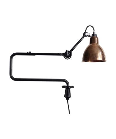 DCW - 303 Seinävalaisin Musta/Raaka Kupari Lampe Gras