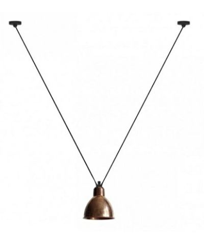 DCW - 323 L Riippuvalaisin Pyöreä Raaka Kupari/Valkoinen Lampe Gras | Alk. 472,00 €