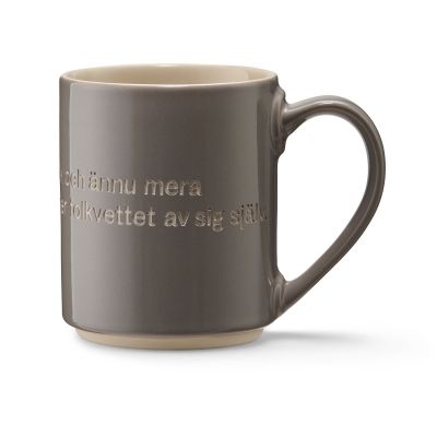 Design House Stockholm Astrid Lindgren muki, anna lapsille rakkautta harmaa-ruotsiksi | Alk. 20,00 €