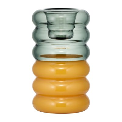 Design Letters Hoop kynttilänjalka Ø 3,5 x 9 cm Smoke-milky yellow | Alk. 20,00 €