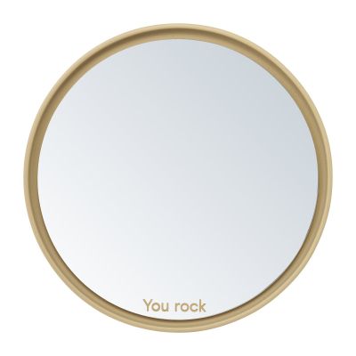 Design Letters Mirror Mirror -pöytäpeili Ø 21 cm Beige | Alk. 50,90 €
