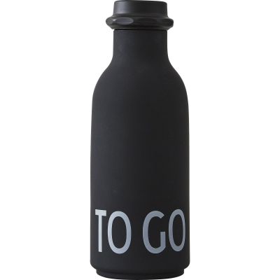 Design Letters TO GO juomapullo, musta