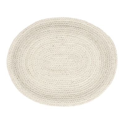 Dixie Braided pöytätabletti ovaali Ivory