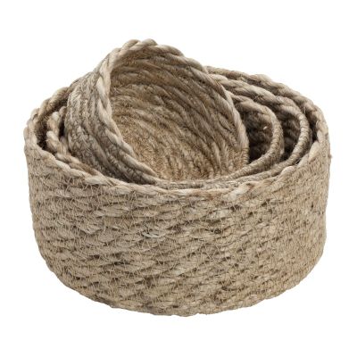 Dixie Elin juuttikori mini twist 4-pakkaus Luonnonvärinen-harmaa | Alk. 20,90 €