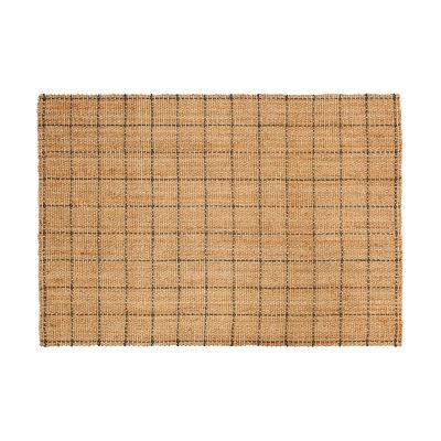 Dixie Freja juuttimatto ruudullinen 160 x 230 cm Natural-dark grey | Alk. 240,90 €