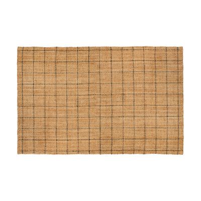 Dixie Freja juuttimatto ruudullinen 190 x 290 cm Natural-dark grey | Alk. 336,90 €