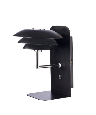 DybergLarsen - DL20 Seinävalaisin USB-portilla ja Hyllyllä Musta | Alk. 96,00 €