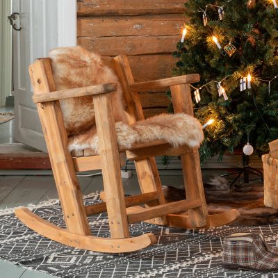 Ecofurn Rustica keinutuoli ruskea mänty