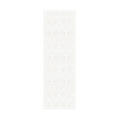 Ekelund Linneväveri Medaljong pöytäliina 50x150 cm Valkoinen | Alk. 61,90 €
