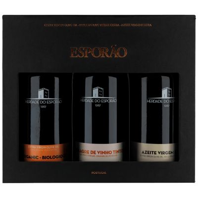 Esporão Lahjasetti, jossa 2 oliiviöljyä + 1 punaviinietikka | Alk. 66,00 €