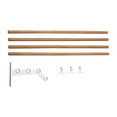 Essem Design Nostalgi 291 korotettu hattuhylly 100 cm Bambu-valkoinen | Alk. 200,09 €