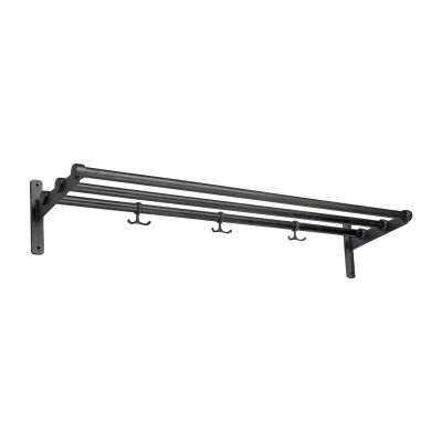 Essem Design Nostalgi hattuhylly, kenkähylly Mustaksi petsattu tammi-musta | Alk. 200,00 €