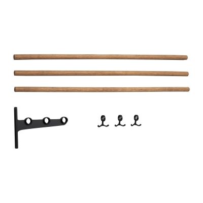 Essem Design Nostalgi korotettu hattuhylly, kenkähylly Bambu-musta | Alk. 160,09 €