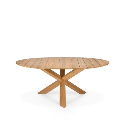 Ethnicraft Circle outdoor -ruokapöytä tiikki Ø 163 cm | Alk. 2 873,00 €