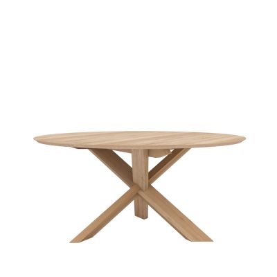 Ethnicraft Circle ruokapöytä Tammi lakattu ø 163 cm | Alk. 2 994,00 €