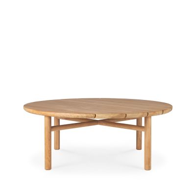 Ethnicraft Quatro outdoor -sohvapöytä tiikki Ø 95 cm | Alk. 1 045,00 €