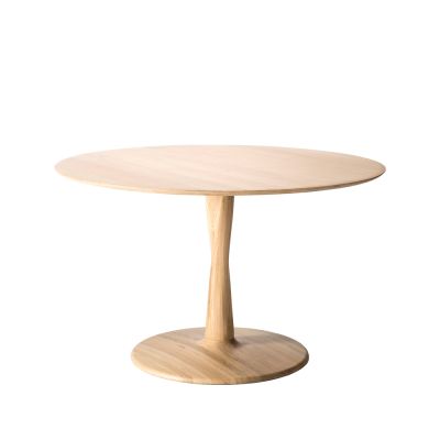 Ethnicraft Torsion ruokapöytä pyöreä valkopigmentoitu kovavahaöljytty Ø 127 cm | Alk. 2 449,00 €