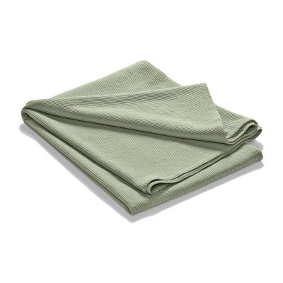 Etol Design Stripe päiväpeite kivipestyä puuvillaa 260 x 260 Salvia | Alk. 164,60 €