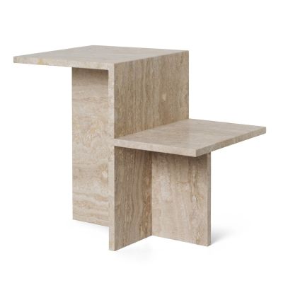 ferm LIVING Distinct sivupöytä 59,5x35x50 cm Travertiini | Alk. 933,00 €