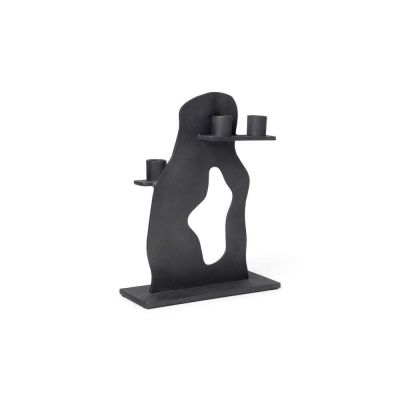ferm LIVING - Erode Candle Holder Black Alu | Alk. 59,00 €