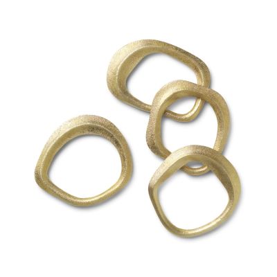 ferm LIVING Flow serviettirengas, 4-pakkaus Messinki | Alk. 26,00 €