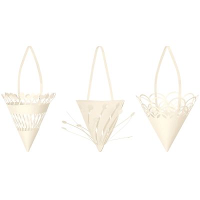 ferm LIVING Hängande joulutuutti Ø10cm 3-pack Off-white | Alk. 30,50 €