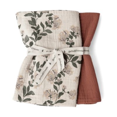Garbo&Friends Honeysuckle Muslin peitto pieni 2 osaa 60x60 cm | Alk. 35,00 €