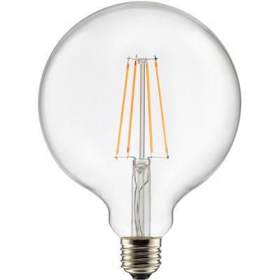 Globen Lighting Valonlähde E27 LED kolmiportainen himmennin, pyöreä, 125 mm 0,4–7 W, opaali | Alk. 16,00 €