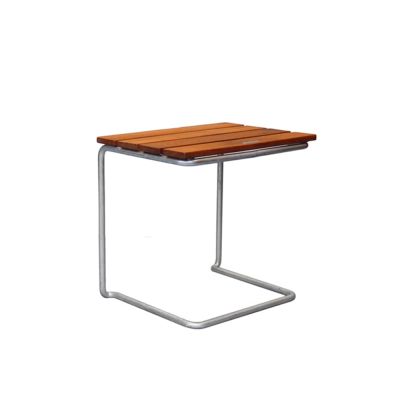 Grythyttan Stålmöbler A3 pöytä/jalkatuki Tiikki-lämpösinkitty teline | Alk. 275,00 €
