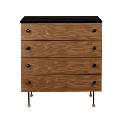 GUBI 62 Dresser -lipasto American walnut, 4 laatikkoa